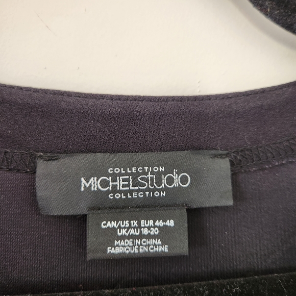 Addition Elle Michel Studio Black Sleeveless Sheath Dress Knee Length Mini 1X - Picture 6 of 10